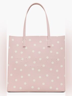Ted Baker London Pink and Cream Polka Dot Tote